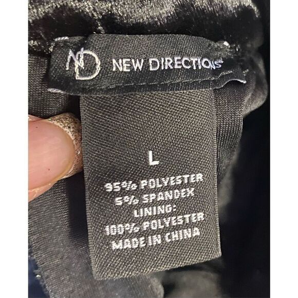 Velvet Glam Sleeveless Top by New Directions Choker Style Neck Sz L Fairy Goth - Picture 7 of 8